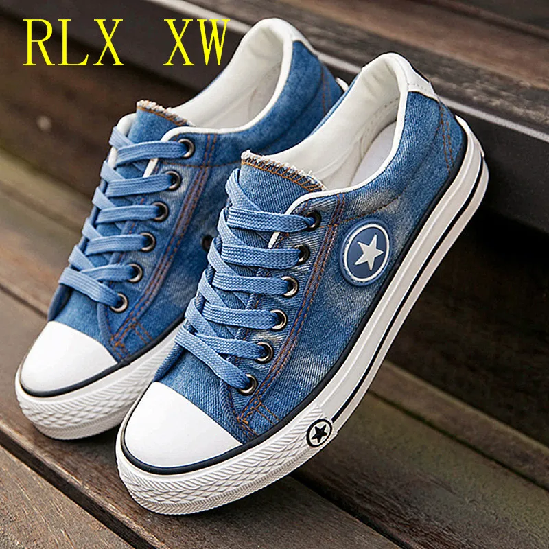 Fashion Women Sneakers Denim Casual Shoes Female Summer Canvas Shoes Trainers Lace Up Ladies Basket femme Stars tenis feminino
Fashion Women Sneakers Denim Casual Shoes Female Summer Canvas Shoes Trainers Lace Up Ladies Basket femme Stars tenis feminino