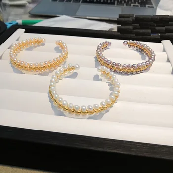 Original Natural Fresh Water Pearl Double Layer Bangle For Women Wedding Bracelet Luxury Jewelry Brazalete Mujer
Original Natural Fresh Water Pearl Double Layer Bangle For Women Wedding Bracelet Luxury Jewelry Brazalete Mujer