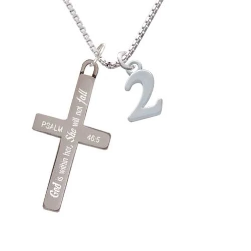 Number - 2 - - She will not Fall - Cross Necklace (1)