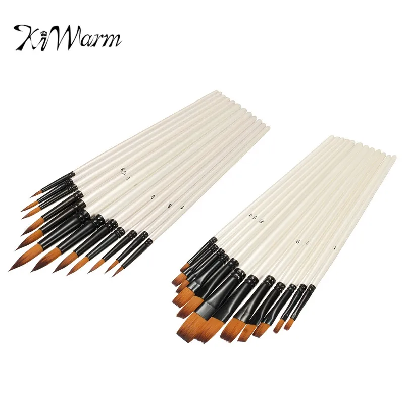 KiWarm 12Pcs Practical Flat Tip Fine Nylon Hair Paint Brush Set For Watercolor Acrylic Oil Painting Drawing DIY Craft Supplies
KiWarm 12Pcs Practical Flat Tip Fine Nylon Hair Paint Brush Set For Watercolor Acrylic Oil Painting Drawing DIY Craft Supplies