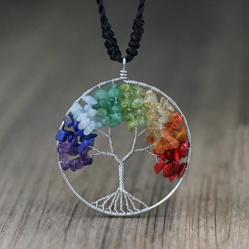 2019 Fashion New 7 Chakra Wire Wrapped Wisdom Rainbow Amethys Nature Stone Life Lucky Tree Of Life Quartz Chips Pendant
2019 Fashion New 7 Chakra Wire Wrapped Wisdom Rainbow Amethys Nature Stone Life Lucky Tree Of Life Quartz Chips Pendant