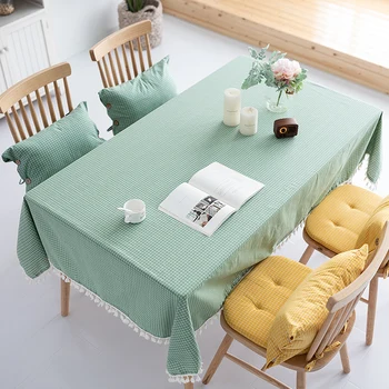 Simple Rectangle 100% Cotton Linen Plaid Printing Tassels Design Tablecloths Waterproof Table Decorative Covers for Everyday Use
Simple Rectangle 100% Cotton Linen Plaid Printing Tassels Design Tablecloths Waterproof Table Decorative Covers for Everyday Use