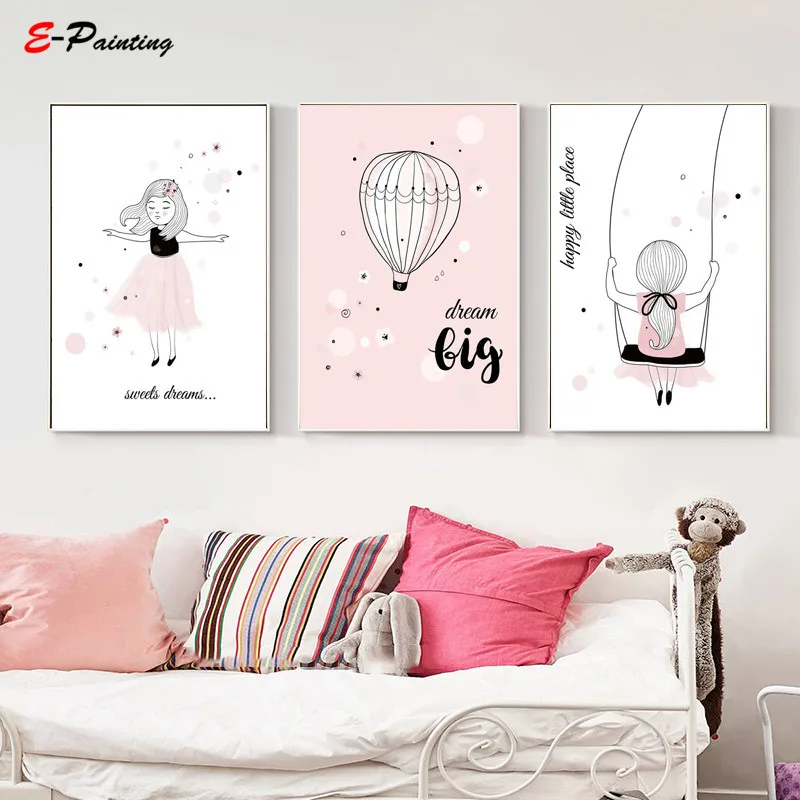 Modern Wall Painting Poster Baby Girl Room Decor Picture Cartoon Wall Art Canvas Print Nordic Style Kids Bedroom Picture
Modern Wall Painting Poster Baby Girl Room Decor Picture Cartoon Wall Art Canvas Print Nordic Style Kids Bedroom Picture