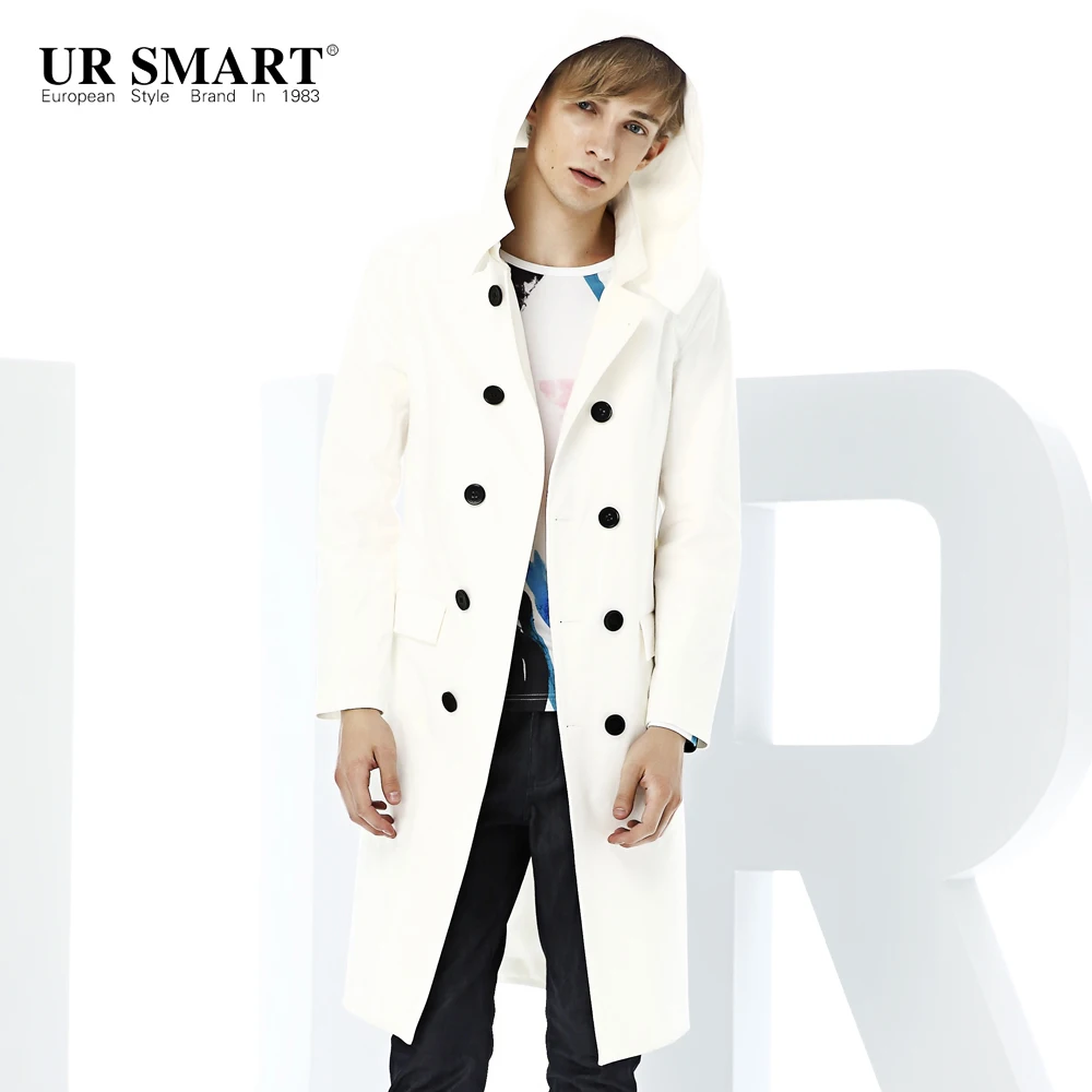 URSMART in the men's windbreaker long hooded windbreaker white male adolescents new men's trench coat male tide
URSMART in the men's windbreaker long hooded windbreaker white male adolescents new men's trench coat male tide
