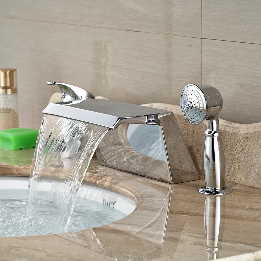 Wholesale And Retail Promotion Widespread Bathroom Tub Faucet Waterfall Chrome Tub Sink Mixer Tap W/ Hand Unit
Wholesale And Retail Promotion Widespread Bathroom Tub Faucet Waterfall Chrome Tub Sink Mixer Tap W/ Hand Unit