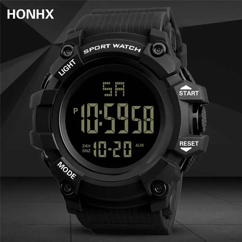 Watch Men HONHX Top Luxury Brand 2019 Men's Analog Digital Outdoor Watch Military Sport LED Waterproof Wrist Watches 661S10
Watch Men HONHX Top Luxury Brand 2019 Men's Analog Digital Outdoor Watch Military Sport LED Waterproof Wrist Watches 661S10