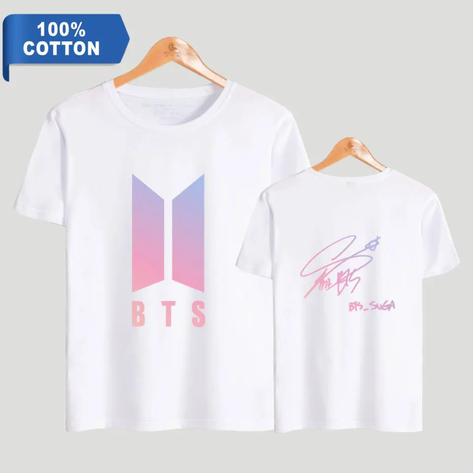 

DF LUCKYFRIDAYF 2019 Love Yourself' Answer 100% Cotton Korean Group kpop fashion Short Sleeve T-shirt Women T-Shirts Clothes