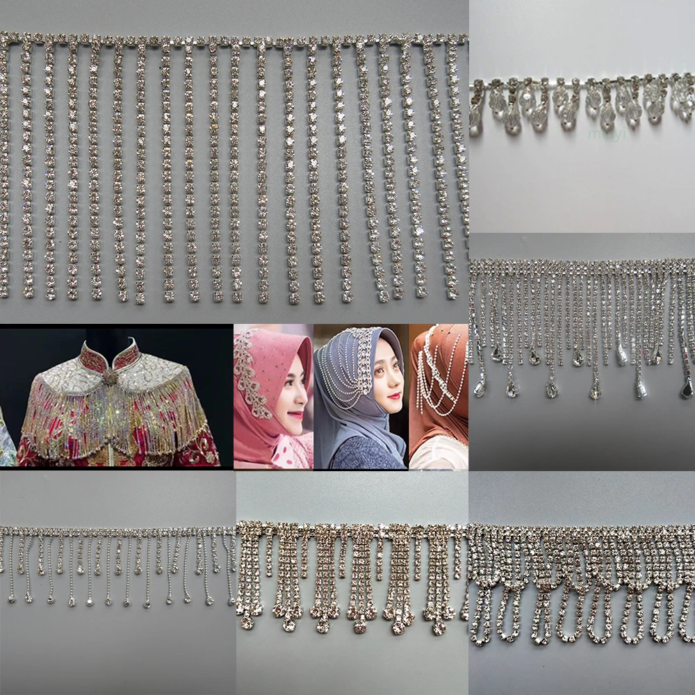 30cm Tassel Fringe Rhinestone Chain Trim Ribbon Diamond Crystal Bridal Sash Belt Necklace Sewing Craft Wedding Dress Costume DIY
30cm Tassel Fringe Rhinestone Chain Trim Ribbon Diamond Crystal Bridal Sash Belt Necklace Sewing Craft Wedding Dress Costume DIY