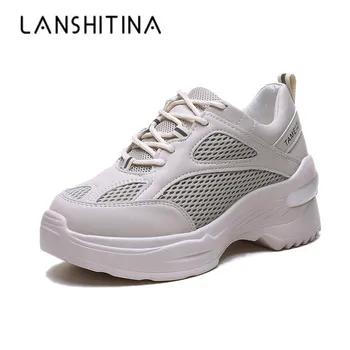 New 2019 Summer Women's Casual Shoes Spring Breathable Women Sneakers Wedges Light Soft White Shoes Zapatillas Deportivas Hombre 
New 2019 Summer Women's Casual Shoes Spring Breathable Women Sneakers Wedges Light Soft White Shoes Zapatillas Deportivas Hombre