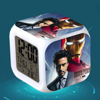 IRON MAN Bedroom clock LED 7 Color Flash Digital Alarm Clocks Kids Bedroom Wake Up Clock Free Drop Shipping
IRON MAN Bedroom clock LED 7 Color Flash Digital Alarm Clocks Kids Bedroom Wake Up Clock Free Drop Shipping