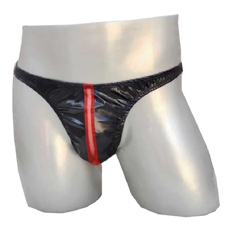 Fashion male three-dimensional cut faux leather red black patchwork thong and g-string sexy men's underwear panties
Fashion male three-dimensional cut faux leather red black patchwork thong and g-string sexy men's underwear panties