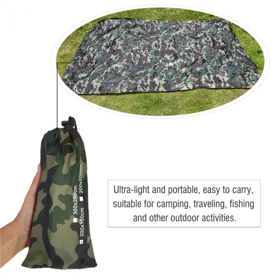 Description Picture 4 of itemOutdoor Camping Tent Sun Shelter Simple Tent Camping Mat Ground Mat Camouflage Tent Outdoor Sun Shade Awning