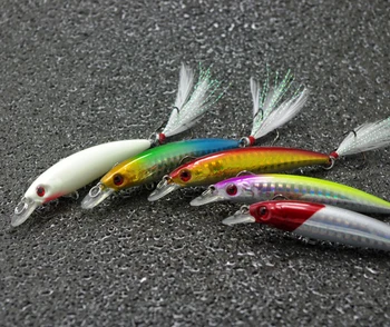 5PCS Fishing Fish Lure Crank Crankbait Floating Minnow Feather Hook 8cm/6g Free shipping
5PCS Fishing Fish Lure Crank Crankbait Floating Minnow Feather Hook 8cm/6g Free shipping