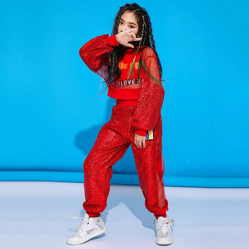 Jazz Dance Costumes Red Sequin Outfit Kids Hip Hop Clothing Contemporary Dance Costume For Girls Stage Performance Wear DNV11116
Jazz Dance Costumes Red Sequin Outfit Kids Hip Hop Clothing Contemporary Dance Costume For Girls Stage Performance Wear DNV11116