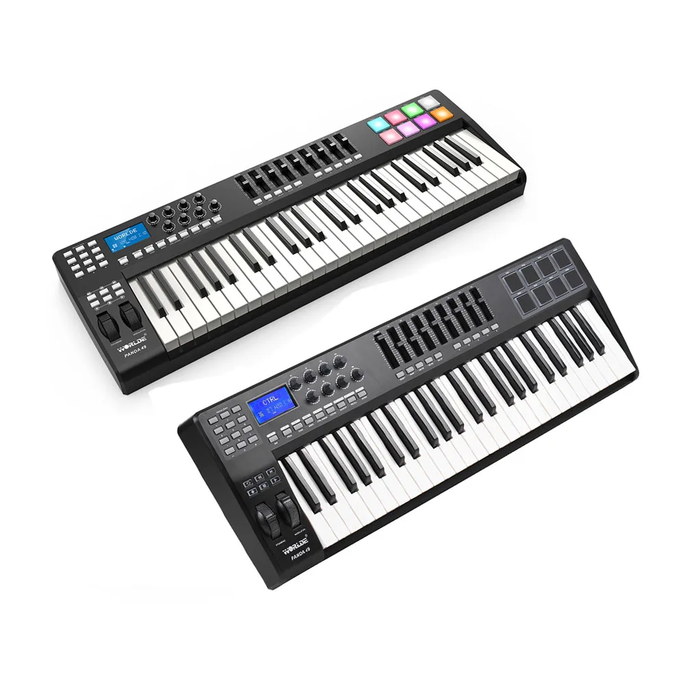 49-Key USB MIDI Keyboard Controller 8 Drum Pads with USB Cable MIDI Control MIDI Keyboard
49-Key USB MIDI Keyboard Controller 8 Drum Pads with USB Cable MIDI Control MIDI Keyboard