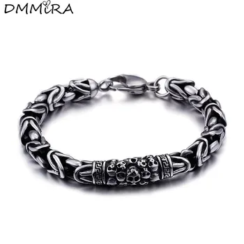 Fashion Punk Skeleton Chain Bracelets Stainless Steel Retro Color Black Skull Safety Pattern Bracelets Jewelry For Men Gift
Fashion Punk Skeleton Chain Bracelets Stainless Steel Retro Color Black Skull Safety Pattern Bracelets Jewelry For Men Gift