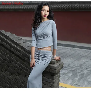 Autumn Winter Women Long Sleeve Bellydance Costume Set of 2 Piece Mesh Practice Wear Sexy Top+Long Skirt Set
Autumn Winter Women Long Sleeve Bellydance Costume Set of 2 Piece Mesh Practice Wear Sexy Top+Long Skirt Set