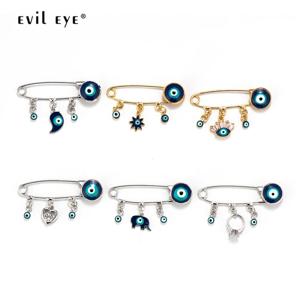 Evil Eye Brooch Pin Metal Gold Silver Color Pins Flower Animal Charms Pendant Women Men Fashion Jewelry Buckle Clips EY6105
Evil Eye Brooch Pin Metal Gold Silver Color Pins Flower Animal Charms Pendant Women Men Fashion Jewelry Buckle Clips EY6105