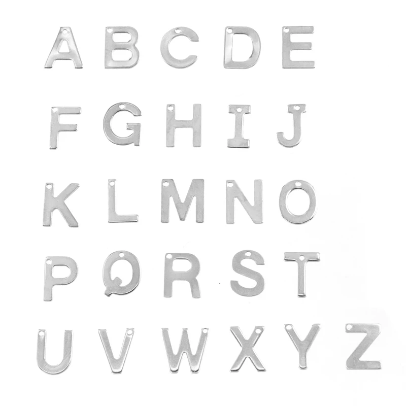 Simsimi Latin Alphabet tiny stamping charms little letters A-Z pendant Stainless steel wholesale 26pcs (26x1piece from A-Z)
Simsimi Latin Alphabet tiny stamping charms little letters A-Z pendant Stainless steel wholesale 26pcs (26x1piece from A-Z)