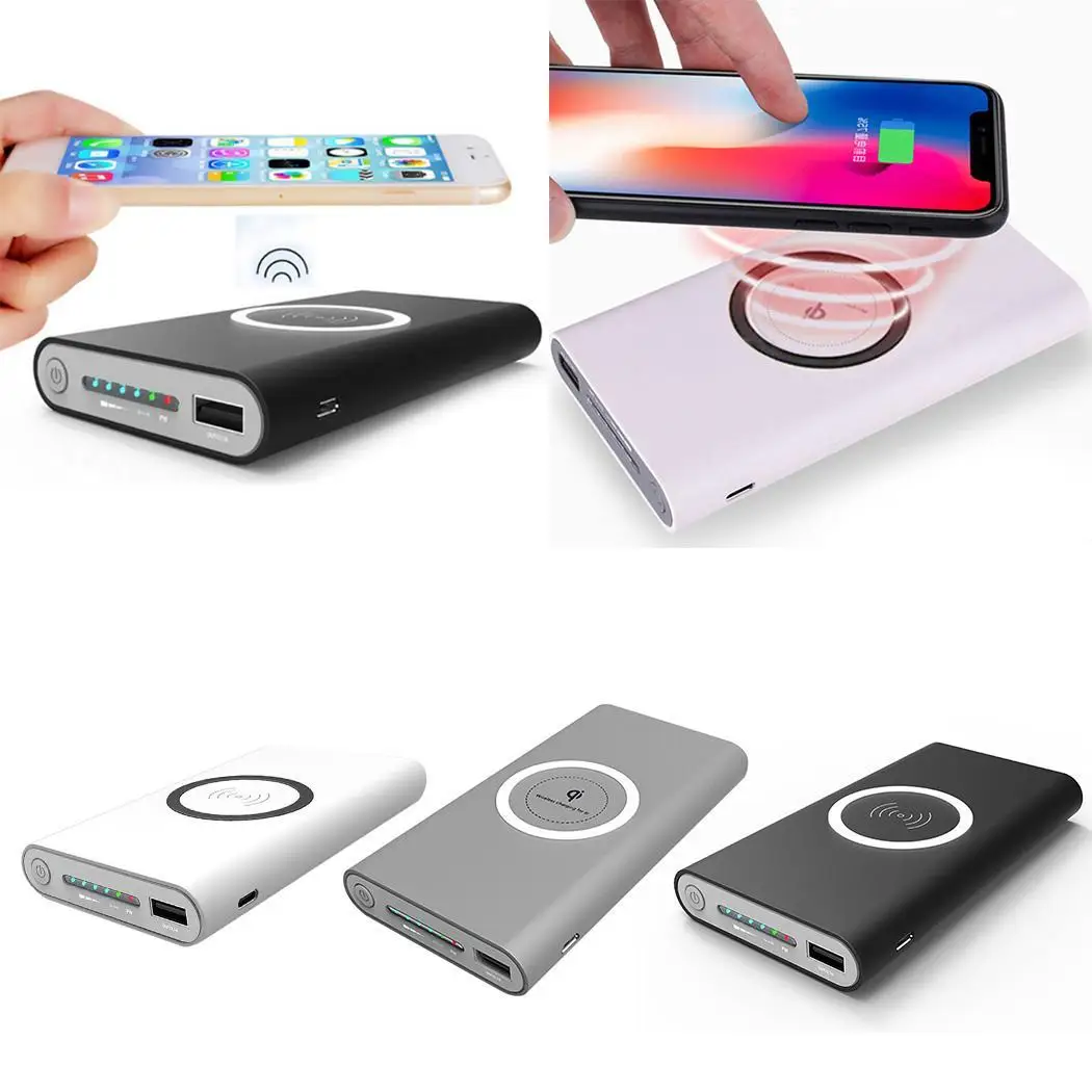 10000mah Wireless Power Bank External Batteries Multi-function Portable 3-in-1 Mobile Power QI Charging V8 Data Cable Bank
10000mah Wireless Power Bank External Batteries Multi-function Portable 3-in-1 Mobile Power QI Charging V8 Data Cable Bank
