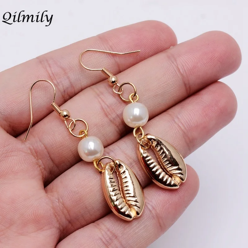 Qilmily Imitation Pearl Alloy Shell Dangle Earrings for Women Girls Gold Silver Jewelry Gifts Souvenir Party Wedding Fashion Hot
Qilmily Imitation Pearl Alloy Shell Dangle Earrings for Women Girls Gold Silver Jewelry Gifts Souvenir Party Wedding Fashion Hot