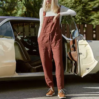 Summer Jumpsuits ZANZEA Women Casual Straps Cotton Linen Rompers Suspenders Solid Dungarees Bib Overalls Loose Playsuits S-5XL
Summer Jumpsuits ZANZEA Women Casual Straps Cotton Linen Rompers Suspenders Solid Dungarees Bib Overalls Loose Playsuits S-5XL
