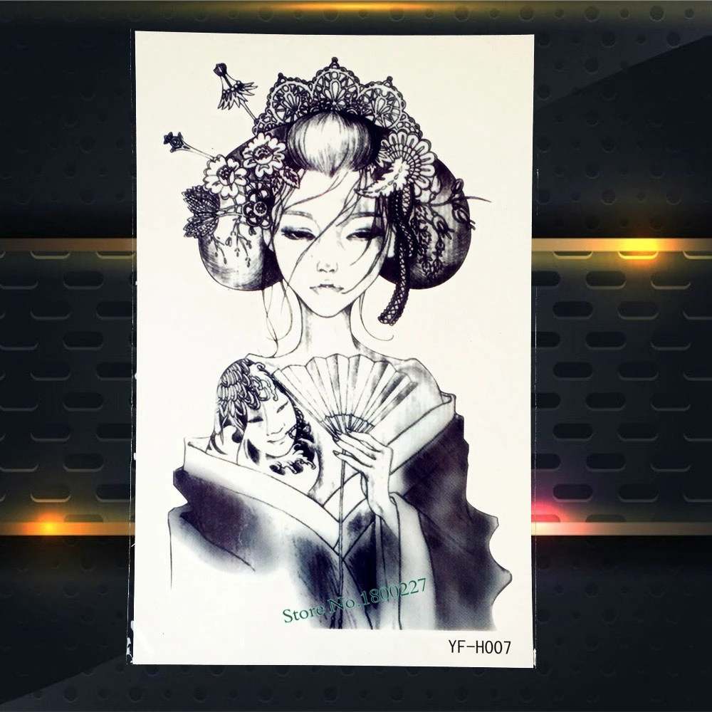 1PC Sexy DIY Waterproof Fake Tattoo Beauty Ancient Girl Geisha Design Body Arm Back Art Decals Temporary Tattoo Stickers PYFH007
1PC Sexy DIY Waterproof Fake Tattoo Beauty Ancient Girl Geisha Design Body Arm Back Art Decals Temporary Tattoo Stickers PYFH007