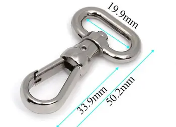 20mmx50mm Nickle, Silver trigger snap for bag, hardware accessories,handbag hook swivel clasp Dog clip hook metal Clip Buckle
20mmx50mm Nickle, Silver trigger snap for bag, hardware accessories,handbag hook swivel clasp Dog clip hook metal Clip Buckle