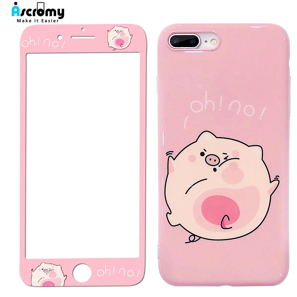 Ascromy For iPhone XS Max Case Cute Pink Pig Tempered Glass 360 Protection Silicone Cover For iPhone XR X S 8 Plus 7 6 6S Coque
Ascromy For iPhone XS Max Case Cute Pink Pig Tempered Glass 360 Protection Silicone Cover For iPhone XR X S 8 Plus 7 6 6S Coque