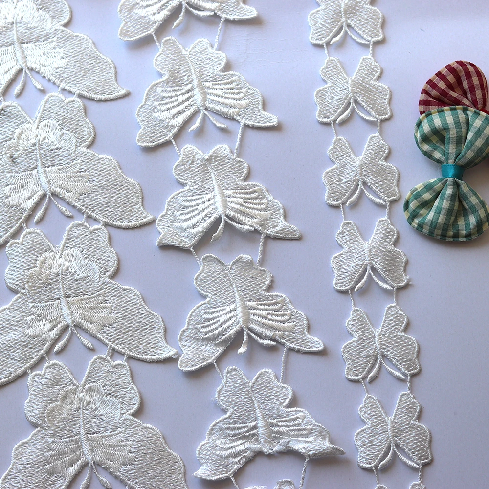 H624 3sizes Butterfly Soluble Polyester Lace Trim Knitting Wedding Lace Embroidered DIY Patchwork Ribbon Sewing Supplies Craft
H624 3sizes Butterfly Soluble Polyester Lace Trim Knitting Wedding Lace Embroidered DIY Patchwork Ribbon Sewing Supplies Craft