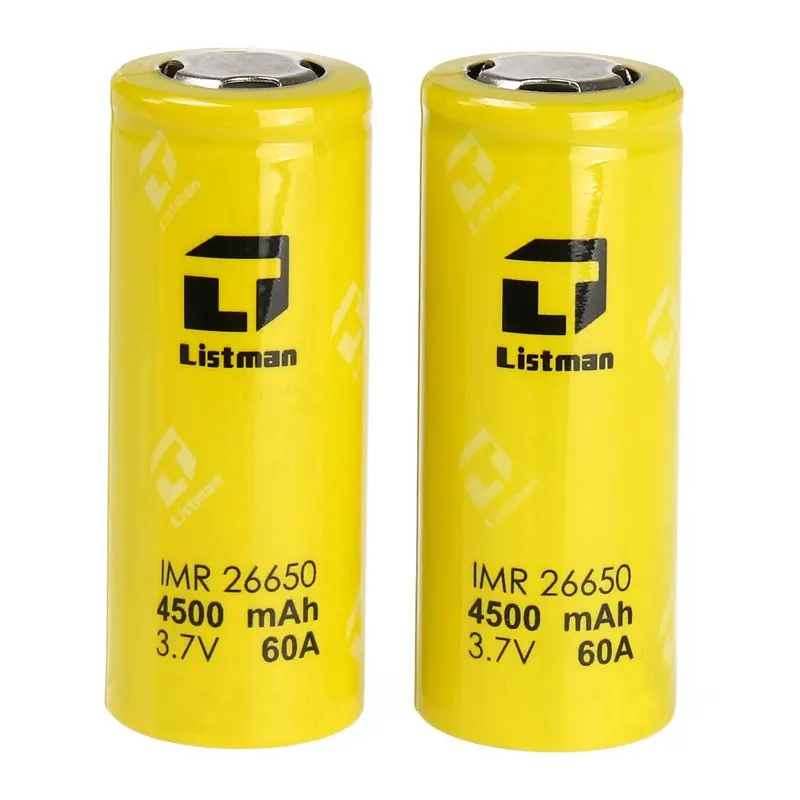 Ewinvape Listman 26650 battery 4500mah 60A high rate suitable for Electronic Cigarette AEGIS 100W box mod mechanical Mod
Ewinvape Listman 26650 battery 4500mah 60A high rate suitable for Electronic Cigarette AEGIS 100W box mod mechanical Mod
