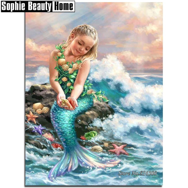 DIY Diamond Embroidery 5D Crystals Diamond Mosaic Mermaid Girl By Sea Diamond Painting Cross Stitch Kits Rhinestones Gift 188205
DIY Diamond Embroidery 5D Crystals Diamond Mosaic Mermaid Girl By Sea Diamond Painting Cross Stitch Kits Rhinestones Gift 188205