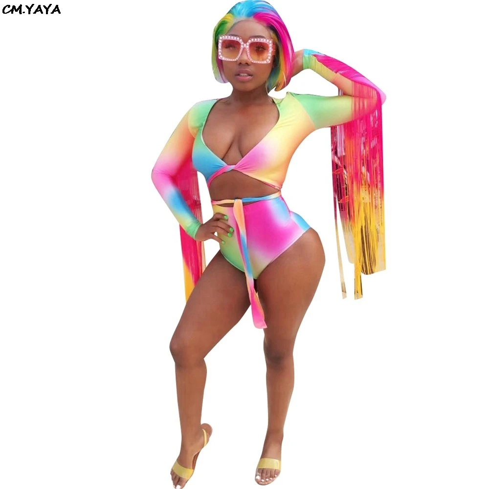 women beach sexy tassel splicing long sleeve tie dye galaxy print v-neck top panty suit two piece bikinis set swimsuit GLOX8032
women beach sexy tassel splicing long sleeve tie dye galaxy print v-neck top panty suit two piece bikinis set swimsuit GLOX8032