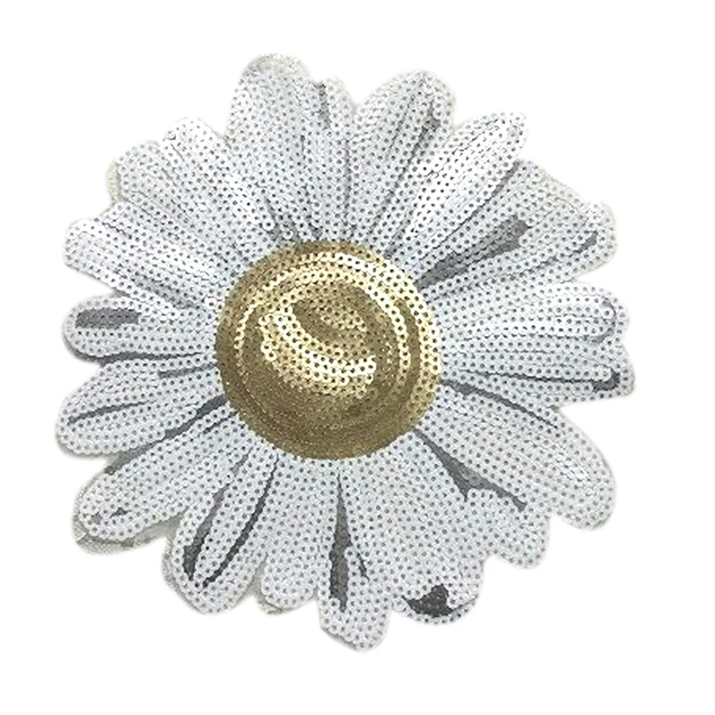 Patches for clothing T shirt Women 22cm Sunflower White Sequined Sequins T-shirt Womens Fashion Tops Shirt Girl Patch Clothes
Patches for clothing T shirt Women 22cm Sunflower White Sequined Sequins T-shirt Womens Fashion Tops Shirt Girl Patch Clothes