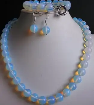 New Arriver Opal Jewelry Set 20/8 inch 12mm Round Opal Necklace Bracelet Earrings
New Arriver Opal Jewelry Set 20/8 inch 12mm Round Opal Necklace Bracelet Earrings