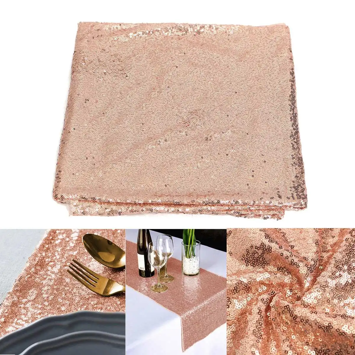 Rose Gold Sequin Tablecloth Glitter Rectangle Sparkly Gold Purple Sequin Glamorous Cloth/Fabric for Wedding Party Birthday Decor
Rose Gold Sequin Tablecloth Glitter Rectangle Sparkly Gold Purple Sequin Glamorous Cloth/Fabric for Wedding Party Birthday Decor