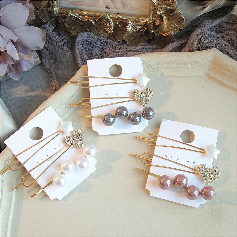 2019 Korea White Grey Simulated Pearl Hair Clips Sets For Women Fashion Hair Accessories Heart Star Rhinestone Hairpins Girls
2019 Korea White Grey Simulated Pearl Hair Clips Sets For Women Fashion Hair Accessories Heart Star Rhinestone Hairpins Girls