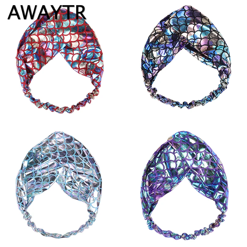 AWAYTR Women Bright Mermaid Stretch Headbands Vintage Cross Knot Elastic Hairbands Bandanas Girls Hair Bands Hair Accessories
AWAYTR Women Bright Mermaid Stretch Headbands Vintage Cross Knot Elastic Hairbands Bandanas Girls Hair Bands Hair Accessories