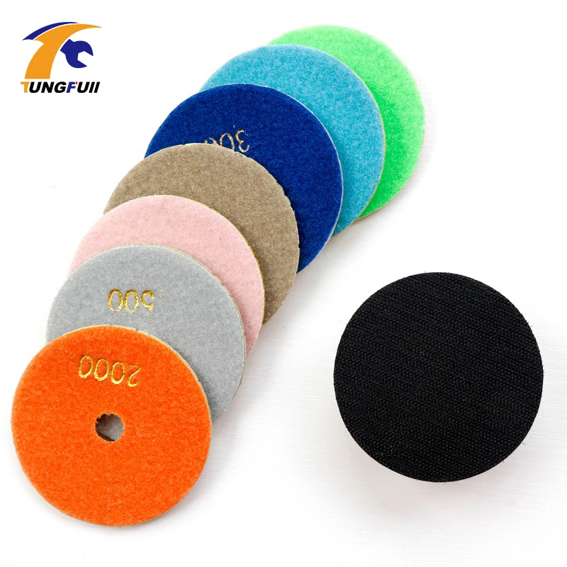 Tungfull 7 pieces +1 Back-up Pad 4" Diamond Flexible Wet Water Grinding Disc for Mable Stone Ceramic Tiles Polishing
Tungfull 7 pieces +1 Back-up Pad 4" Diamond Flexible Wet Water Grinding Disc for Mable Stone Ceramic Tiles Polishing
