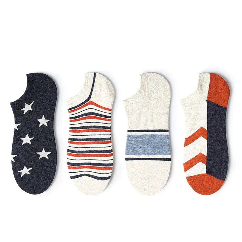 Men's Summer Cotton Boat Socks Japanese Harajuku Original Personality Stripes Stars Mosaic Color Print Casual Invisible Socks
Men's Summer Cotton Boat Socks Japanese Harajuku Original Personality Stripes Stars Mosaic Color Print Casual Invisible Socks