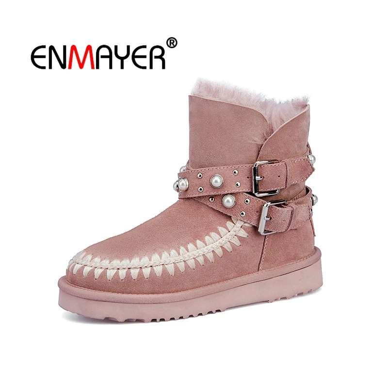 ENMAYER Women Ankle Boots Fashion Women Round toe Snow Boots Lady Fashion Solid Low heels Shoes Big Size 34-43 Causal CR1737
ENMAYER Women Ankle Boots Fashion Women Round toe Snow Boots Lady Fashion Solid Low heels Shoes Big Size 34-43 Causal CR1737