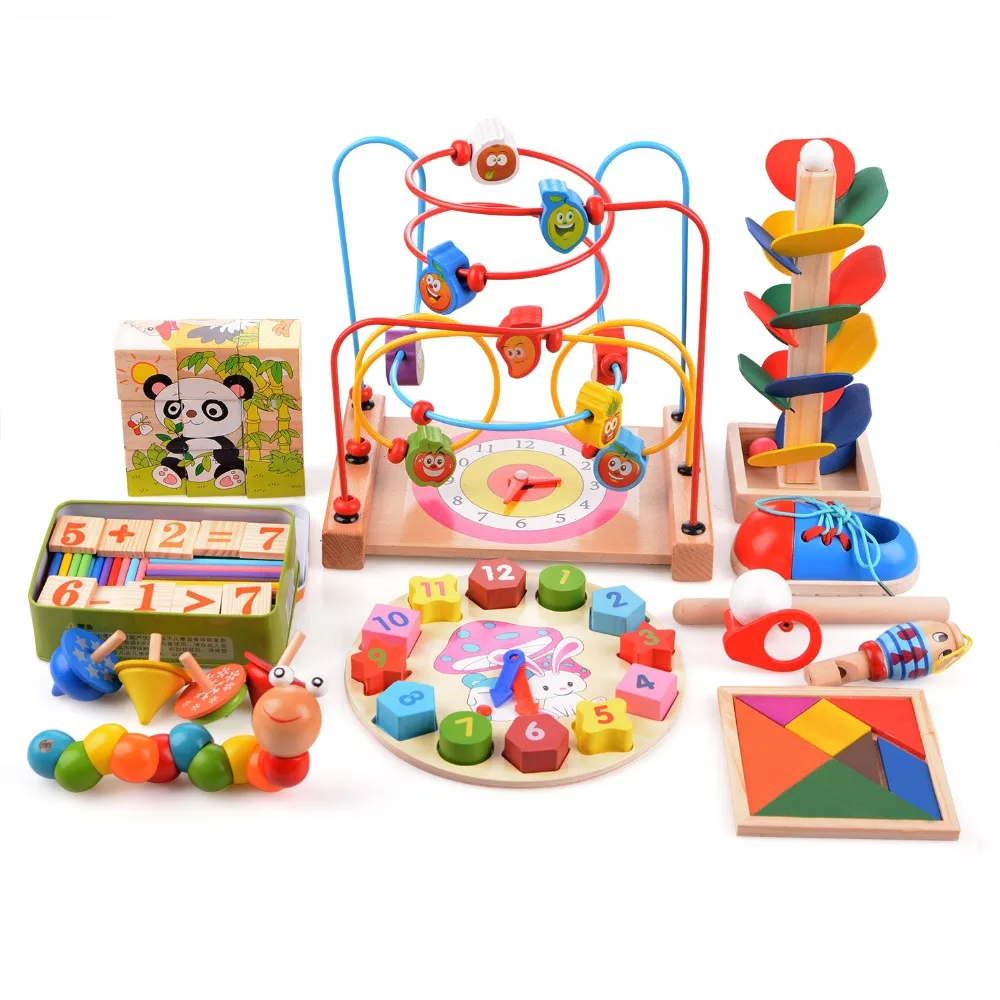 14pcs/set Wooden Counting Three-Dimensional Jigsaw Round Circles Bead Wire Maze Roller Coaster Toy Child Early Educational Toys
14pcs/set Wooden Counting Three-Dimensional Jigsaw Round Circles Bead Wire Maze Roller Coaster Toy Child Early Educational Toys