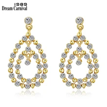 DreamCarnival 1989 White Crystals Double Drop Fashion Earrings for Women Gold Color Cute Jewelry Super Sales Oorbellen 09E1055
DreamCarnival 1989 White Crystals Double Drop Fashion Earrings for Women Gold Color Cute Jewelry Super Sales Oorbellen 09E1055