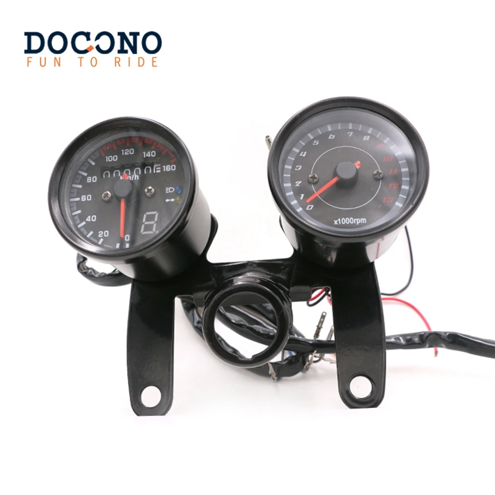 Universal Motorcycle Mechanical Speedometer DC 12V Dual Instrument Electronics Tachometer Guage for Honda Cg125 GN125
Universal Motorcycle Mechanical Speedometer DC 12V Dual Instrument Electronics Tachometer Guage for Honda Cg125 GN125