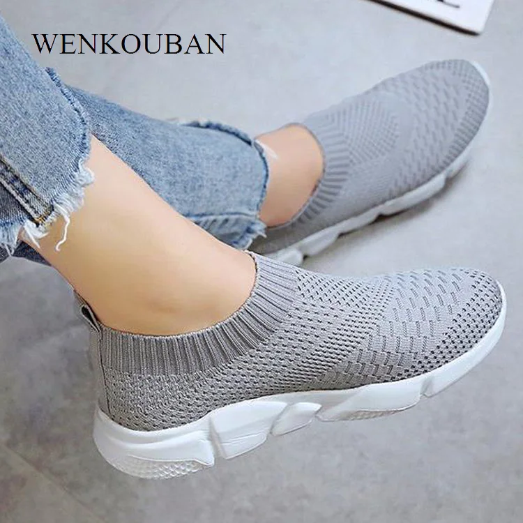 Plus Size Women Spring Casual Knitting Sock Sneakers Fashion Platform Flats Slip on Loafers Female Footwear Zapatos Mujer 2019
Plus Size Women Spring Casual Knitting Sock Sneakers Fashion Platform Flats Slip on Loafers Female Footwear Zapatos Mujer 2019