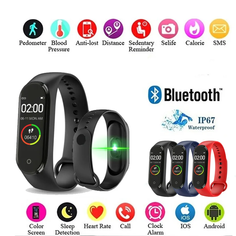 Smart Wristbands Color Screen Bluetooth Watches Call Message Reminder with Heart Rate Monitor Wearable Device for Android IOS
Smart Wristbands Color Screen Bluetooth Watches Call Message Reminder with Heart Rate Monitor Wearable Device for Android IOS