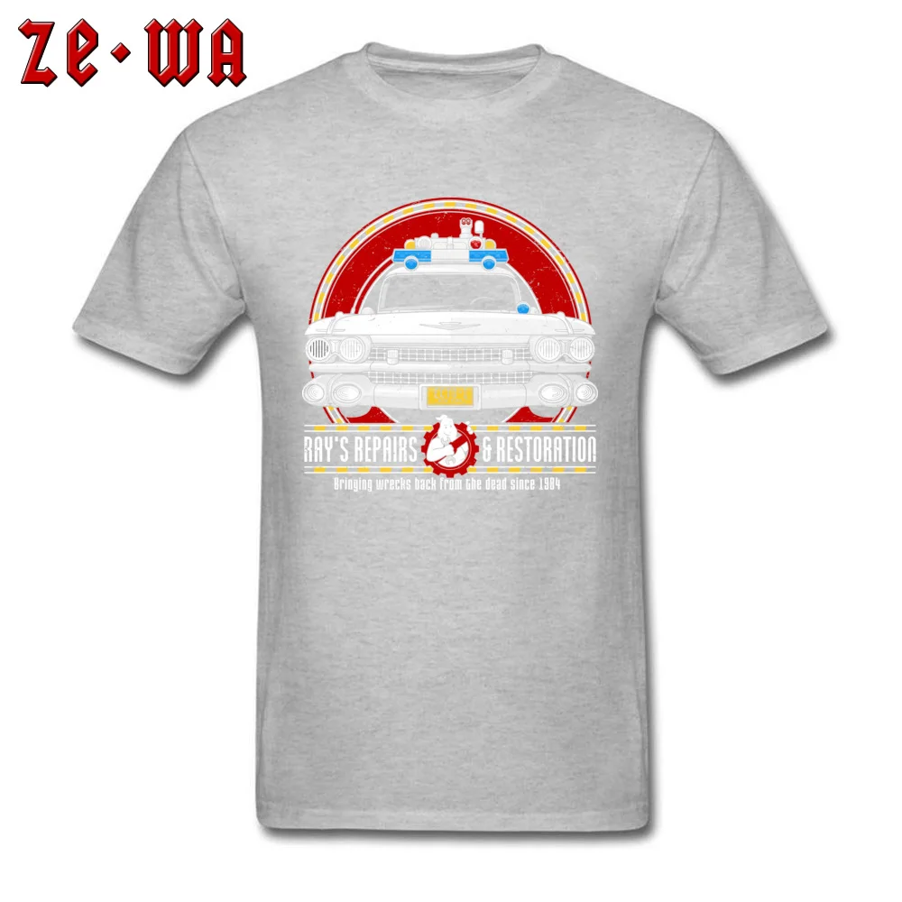 Slim Fit Men's Top T-shirts Round Neck Short Sleeve 100% Cotton Rays Repairs and Restoration Tops & Tees Design T-shirts Rays Repairs and Restoration grey