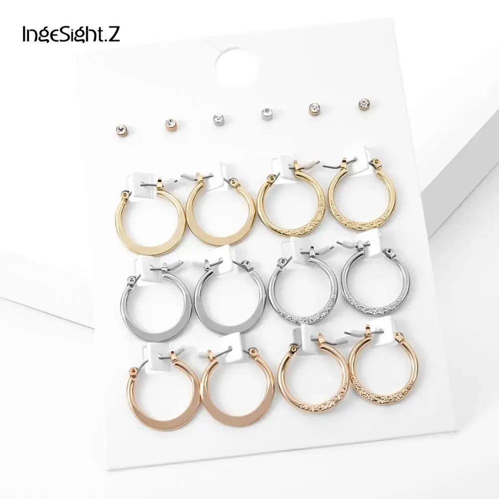 IngeSight.Z 9 Pairs/Set Punk Small Hoop Earrings Statement Minimalist Geometric Round Circle Earrings Set for Women Ear Jewelry
IngeSight.Z 9 Pairs/Set Punk Small Hoop Earrings Statement Minimalist Geometric Round Circle Earrings Set for Women Ear Jewelry
