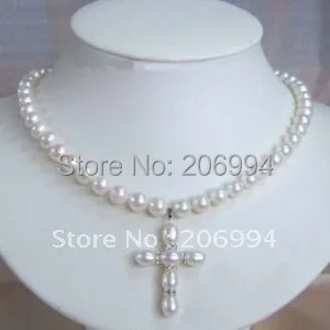 wholesales 7-8mm white Fresh Water pearl& cross pendant necklace pearl Jewelry,gift, free shipping
wholesales 7-8mm white Fresh Water pearl& cross pendant necklace pearl Jewelry,gift, free shipping
