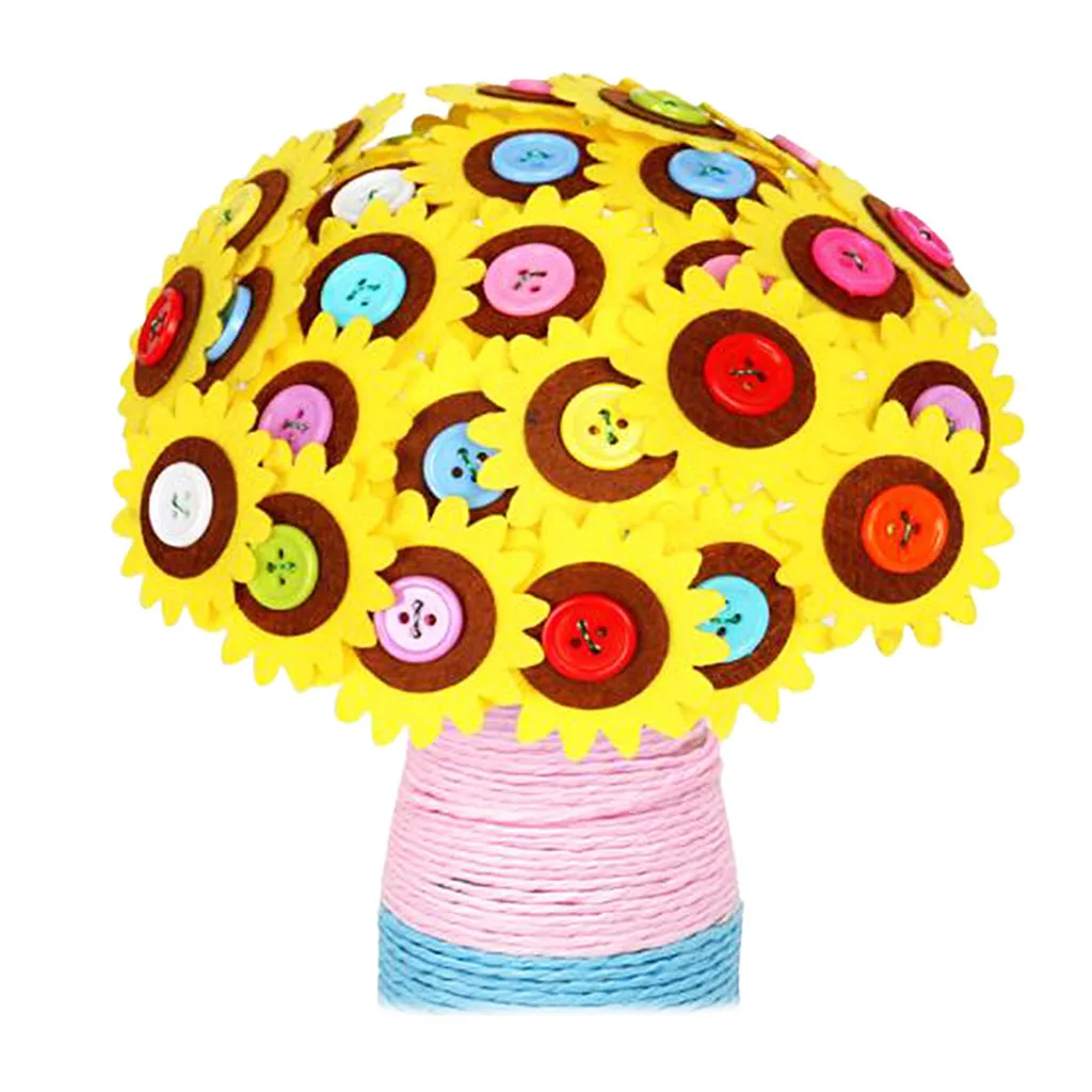 DIY Craft Iron Wire Button Felt Bouquet Kit Make 40 Flowers DIY Craft Iron Wire Button Felt Bouquet Kit Make 40 Flowers